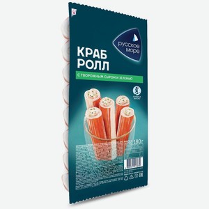 Крабовые палочки краб-ролл с сыром и зеленью Русское море 18