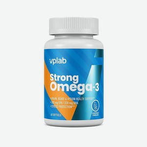 VPLAB Незаменимая жирная кислота Омега-3 Strong Omega, 60 капсул
