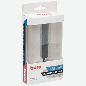 USB-хаб Buro BU-HUB4-0.5R-U2.0, 1 шт
