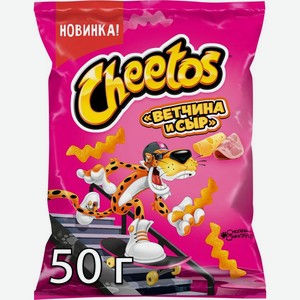 Снеки Cheetos Ветчина и сыр кукурузные 50г, 50 г