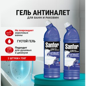 Чистящее средство Sanfor Антиналет 1500 мл для акрила 2 шт.