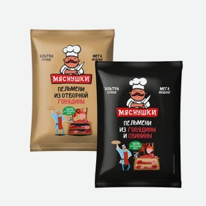 Пельмени МЯСНУШКИ гоядина-свинина/отборная говядина 850гр