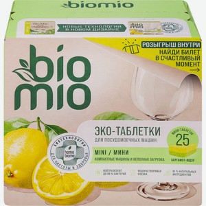 Таблетки для ПММ BIOMIO Bio-tabs Бергамот и юдзу, Россия, 25 шт