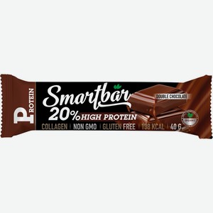 Батончик протеиновый SMARTBAR Protein Двойной шоколад в темной глазури, Россия, 40 г