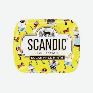 Конфеты освежающие без сахара клубничный микс Scandic 14г