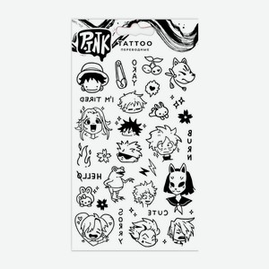 Наклейки-тату Приор Груп переводные Аниме 11*20см