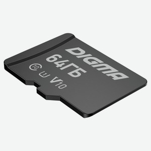 Флеш карта microsdxc 64GB DIGMA CARD10 V10 + adapter