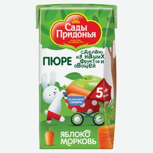 Пюре «Сады Придонья» яблоко морковь с 5 мес., 125 г