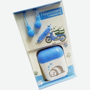 Наушники с микрофоном в наборе с кейсом для хранения 110см