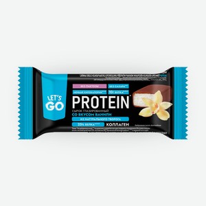 Сырок творожный глазированный Let s Go Protein со вкусом ванили без лактозы высокобелковый с коллагеном без сахара 5% БЗМЖ, 40 г
