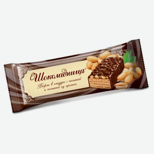 Вафли Шоколадница глазированные арахис 30 г