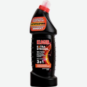 Гель для сантехники KLOGER Extra Strong 3в1, 750мл