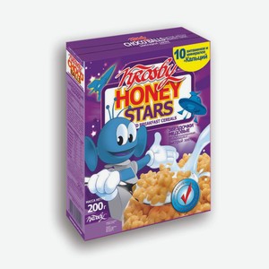 Готовый завтрак KROSBY Звездочки с медом 200гр к/к