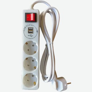 Удлинитель электрический с USB-портами YG1U03K-1.5м 1шт