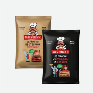 Пельмени МЯСНУШКИ говядина-синина/отборная говядина 850гр