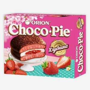 Пирожное Choco Pie Орион (Orion) Клубника 360 г