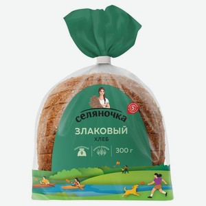 Хлеб Селяночка пшеничный злаковый нарезка 300г, 300 г
