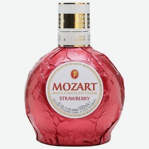Ликер Mozart White Chocolate Cream Strawberry 15%, 0.5 л