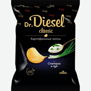 Чипсы Turbo Diesel со вкусом сметана и лук, 120г