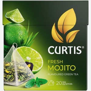 Чай зеленый Curtis Fresh Mojito 20х1.7г, 20 шт