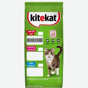 Корм Сухой Для Кошек Kitekat Мясной Пир 100г