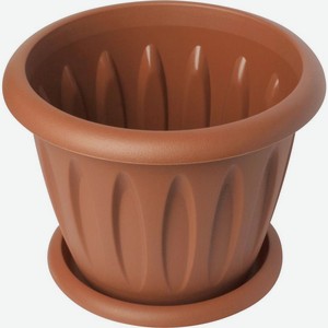 Горшок для растений Фелиция 900мл D14 с поддоном в ассортименте