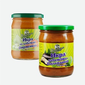 Икра овощная  Хозяин-Барин  из баклажанов/из кабачков 460г