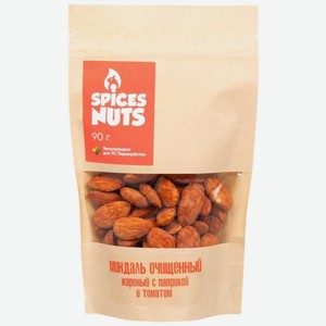 Миндаль Spices Nuts очищенный жареный с паприкой и томатом 90г, 90 г