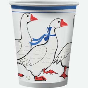 Набор стаканов ND PLAY бумажные 250мл Гуси-1, 6шт, Россия