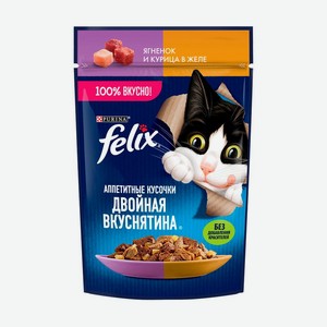 Корм Felix, 75г, ягненок/курица НЕС