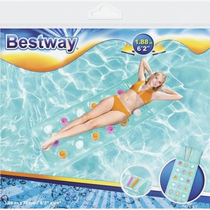 Матрас для плавания BESTWAY 188х71см ( c цвет. ячейками) 43014, Китай
