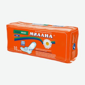 МИЛАНА Прокладки гигиенические впитывающие  МАКСИ  Софт 10 шт. 5 капель, 10 шт.