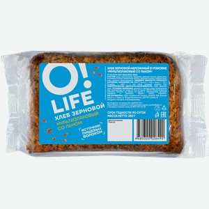Хлеб зерновой O!LIFE/ОЛАЙФ мультизлаковый со льном нарезка 280г