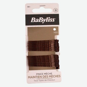 Невидимки для волос BaByliss коричневые, 60 шт