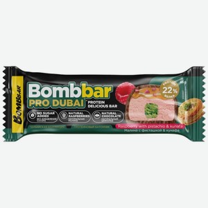 Батончик BombBar Малина с фисташкой и хрустящим тестом, 45г, 45 г