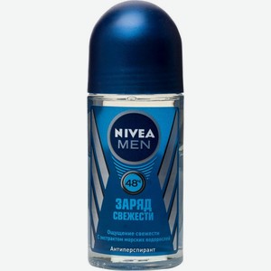 Антиперспирант Nivea Men Deo Заряд свежести 48ч мужской роликовый 50мл, 50 мл