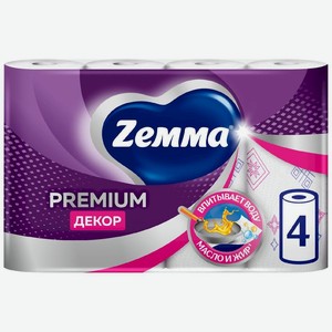 Бумажные полотенца Zemma Premium Decor, 4шт