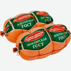 Колбаса варёная Докторская ГОСТ 500г полиамид Великолукский