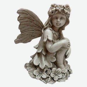 Фигура садовая Ангел белый, 17х14х19 см