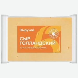 Сыр Выручай Голландский полутвёрдый 45% БЗМЖ, Цена за 100 г