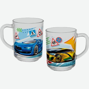 Набор посуды детский PRIORITY Автомобили будущего, стекло, Арт. КРС-2472