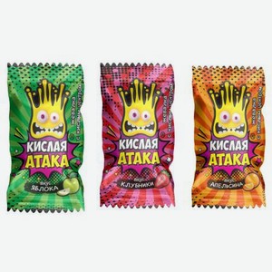 Конфета жевательная «Сладкая Сказка» Кислая Атака с кислым центром, 4 г