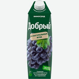 Нектар Добрый, Виноград, Ананас/яблоко, Мультифрукт, 1 Л