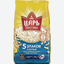 Хлопья Зерновые Царь, 5 Злаков, 400 Г