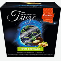 Конфеты Конфеста Глизе, С Начинкой Крем-фисташка, 150 Г