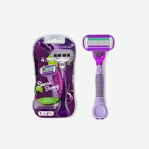 INFINITY Женская бритва +2 сменных кассеты SenseBerry, Фиолетовый