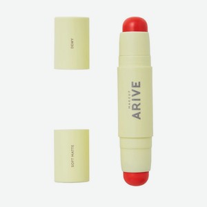 ARIVE MAKEUP Двойные румяна в стике Duo Blush Stick Soft Matte & Dewy, 06 Red Tangerine - яркий теплый красный, 10 г