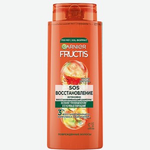 FRUCTIS Укрепляющий шампунь, SOS Восстановление, для поврежденных и тонких волос, 700 мл