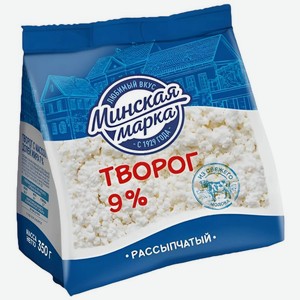 Творог Минская Марка 9% БЗМЖ 350г, 350 г