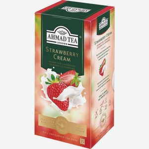 Чай черный Ahmad Tea Клубничный крем (Strawberry Cream) 25 шт. 37.5 г